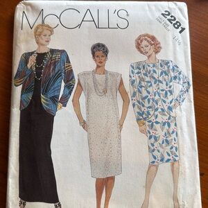 Vintage McCalls 2281 Womens Half Size Sewing Pattern — Dress 14 1/2